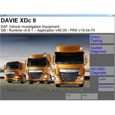 Установка комплекта программ DAF DAVIE (FULL) XDс II 5.6.1, App v95, PRS v19.04 2019 + DAF Devik Configurator DevKit Tool